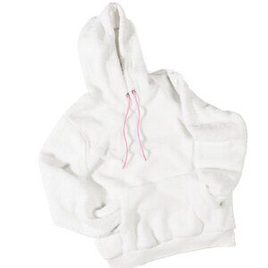 Drunk Elephant White Fuzzy Hoodie